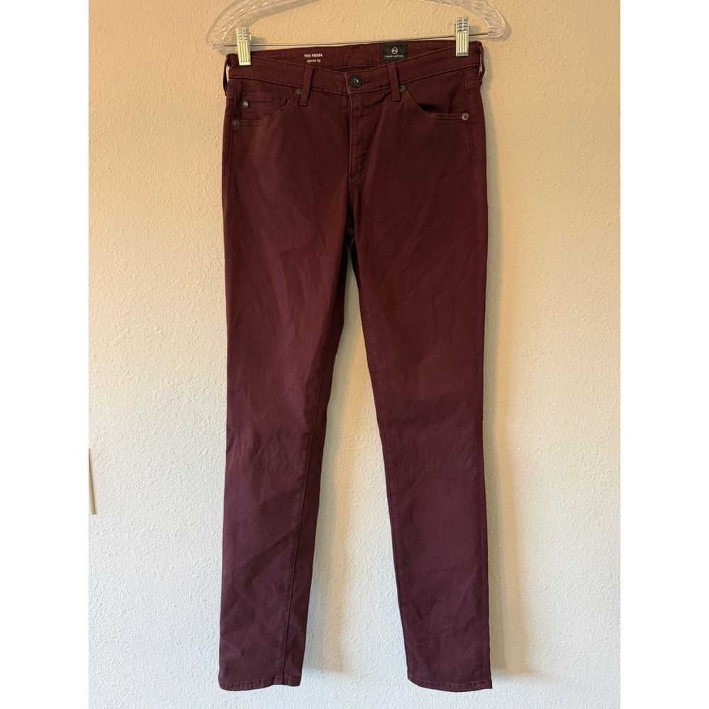 AG JEANS The Prima Women's 26R Cigarette Plum Purple STRETCH Mid Rise